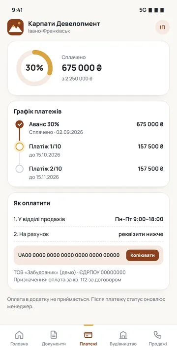 Мій ЖК: Новобудови: платежі